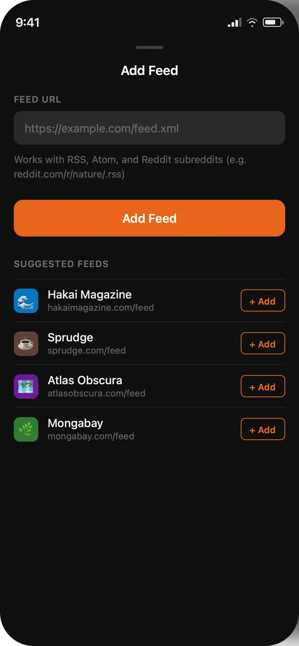 Add a feed
